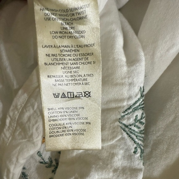 Free People Wildflower Floral Embroidered White mini Dress Sz S - Picture 8 of 8